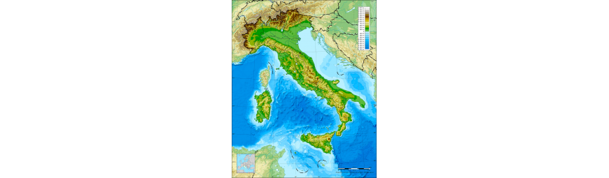 DTM Italia - Modello 3D di tutte le regioni italiane
