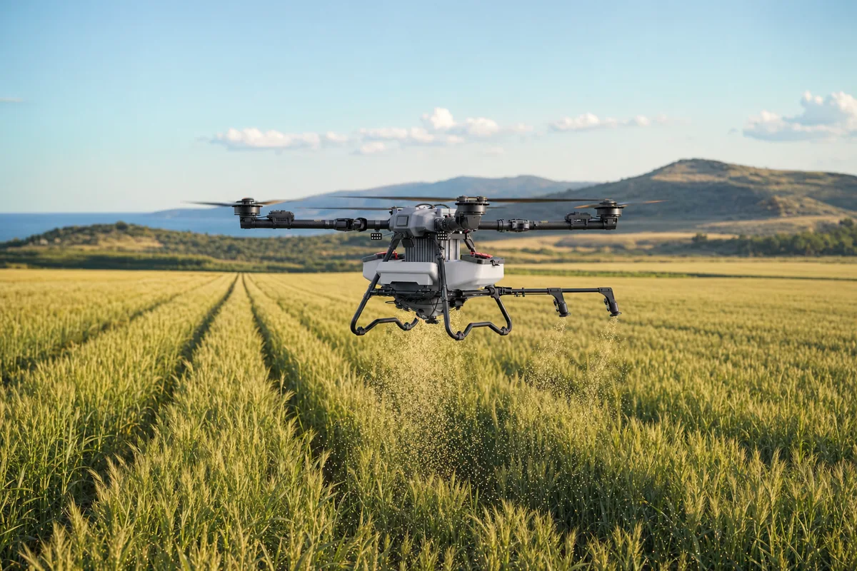 AerialClick Agri100 — drone for spraying, spreading and lifting: Cereals and granules on large plots