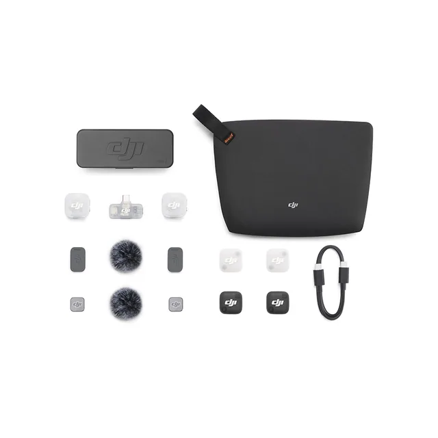 DJI Mic Mini 2 + 2TX + 1 Mobile RX + Custodia di ricarica